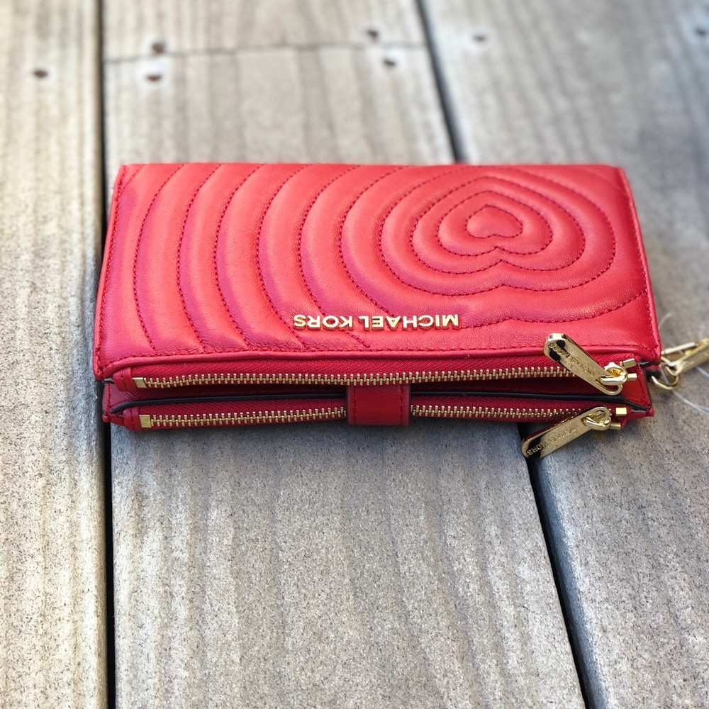 NWT Michael Kors double zip lamb leather wallet - Picture 8 of 8